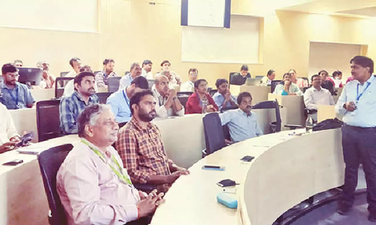 Participants at the faculty development programme organised at GITAM in Visakhapatnam on Friday