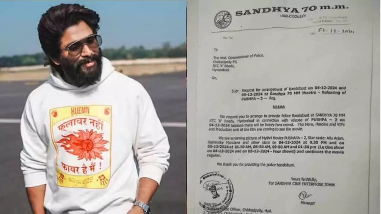 Police clarify on Sandhya Theatre mgmt’s letter, deny allegations   of misbehaving with Allu Arjun