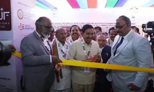 Minister Dr Ponguru Narayana with others inaugurating the B2B jewellery exhibition in Vijayawada on Friday