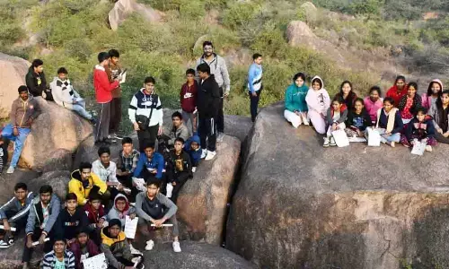 Students immerse in nature in Chilkur forest