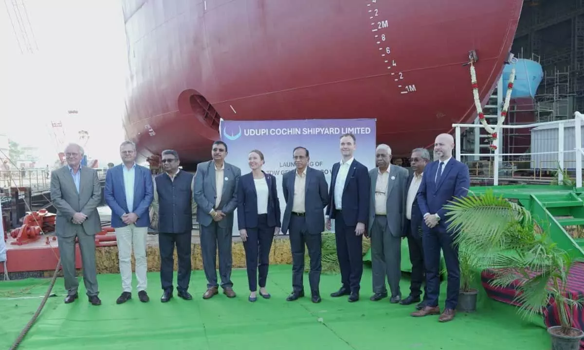 Udupi-Cochin Shipyard Launches First of Six Eco-Friendly Cargo Vessels for Norway