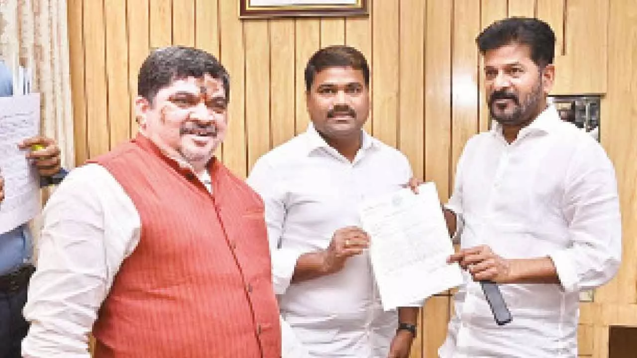 MLA Medipalli Satyam submitted a petition to the Chief Minister A Revanth Reddy to set up a government degree college in Gangadhara.