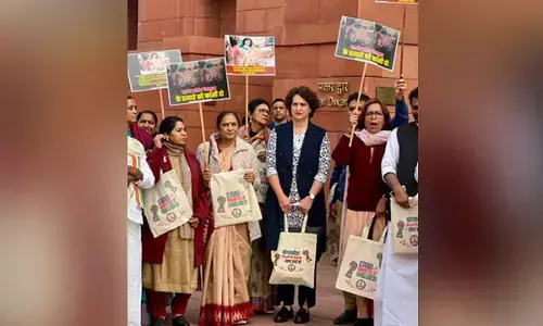 Priyanka Gandhi Makes Bold Statement With Bangladesh Bag In Parliament, Advocates For Minority Rights
