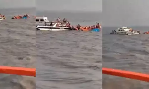 Two drown as Indian Navy speedboat rams into passenger ferry in Arabian Sea off Gateway of India