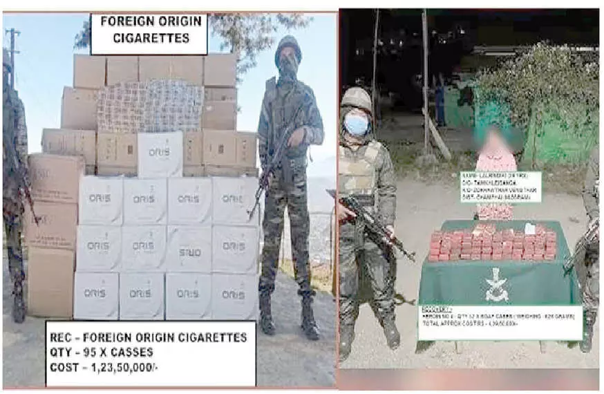 Assam Rifles, Mizoram Police seize foreign cigarettes worth Rs 7.8 cr; one held