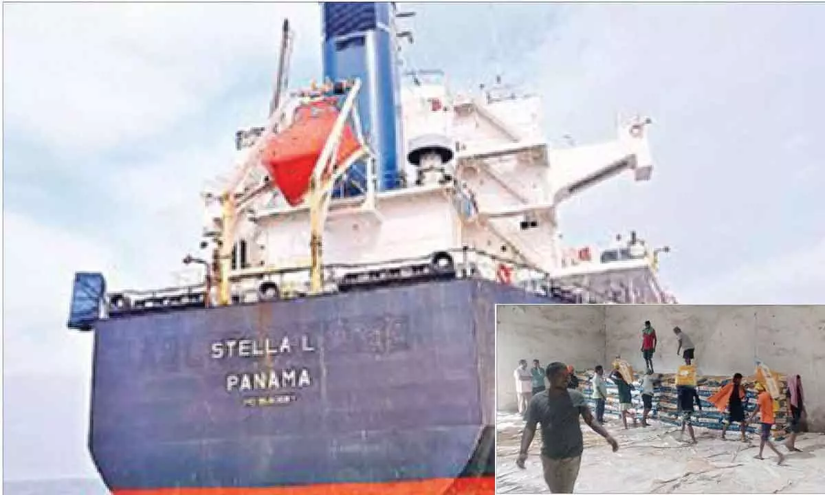 Operation begins to unload PDS rice from ship Stella L Panama