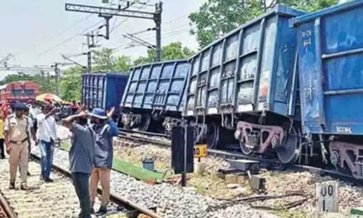 Goods Train Derails on Araku Route