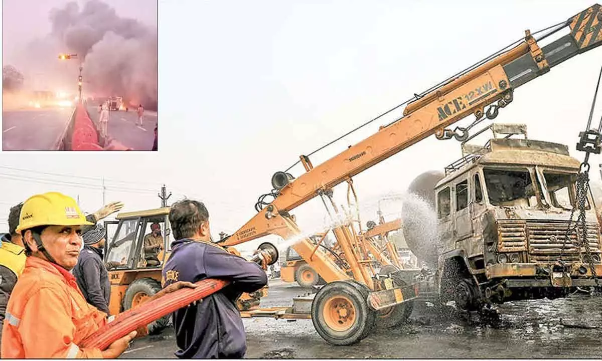 11 dead, over 35 injured in fire after LPG tanker crashes