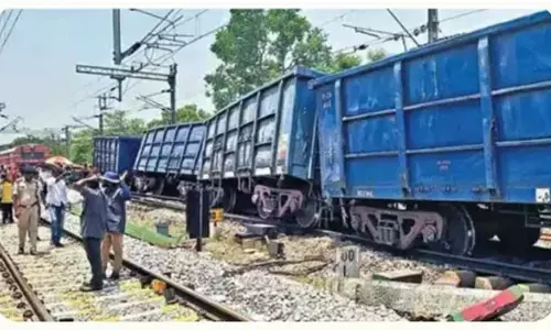 Train traffic hit as goods train derails in Araku route
