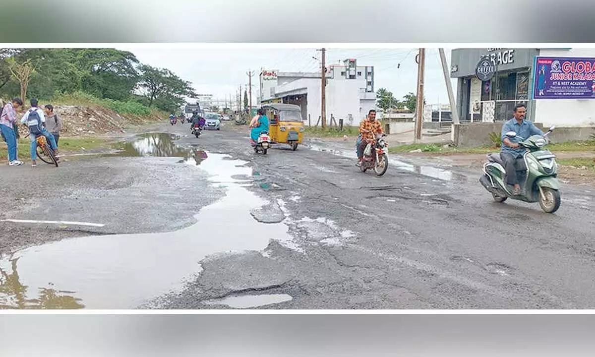 Rains leave roads badly damaged