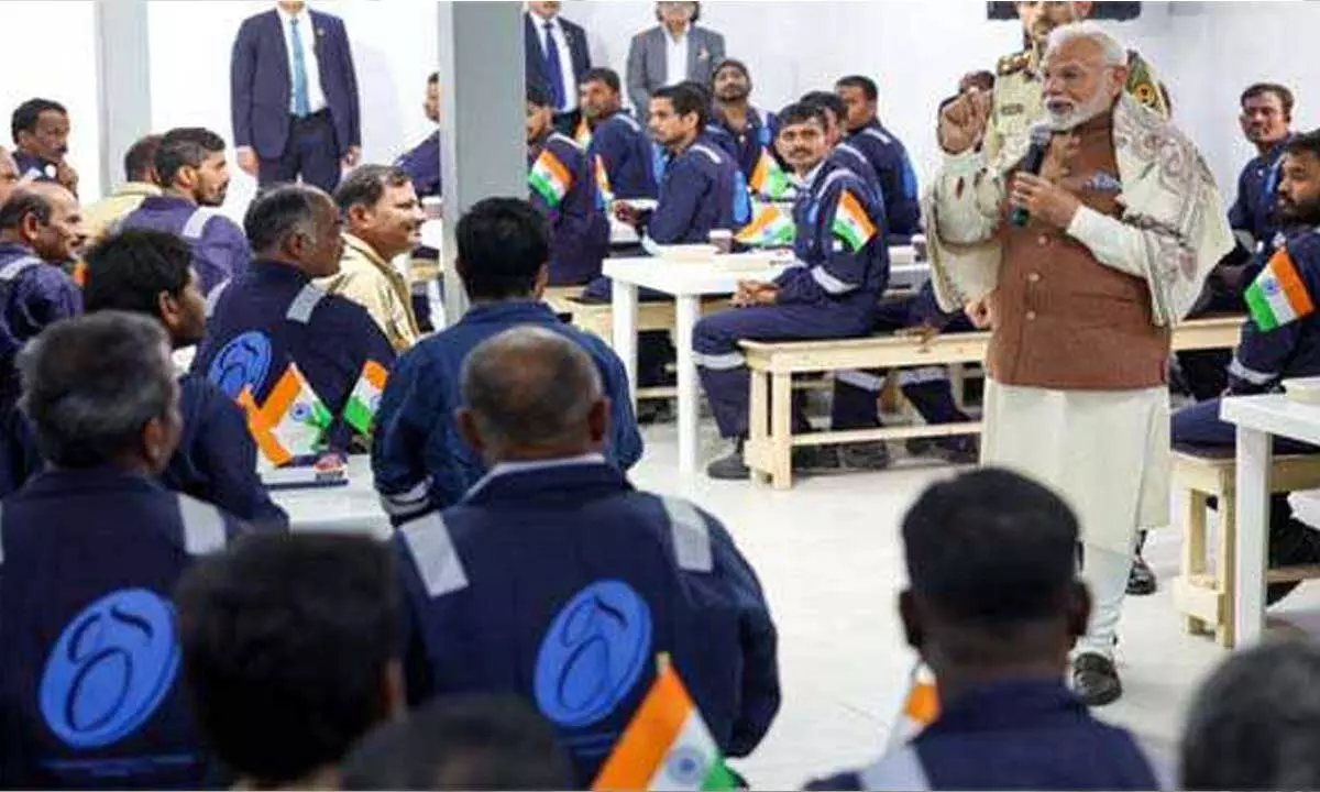 PM Modi Visits Indian Labour Camp And Engages With Diaspora In Kuwait