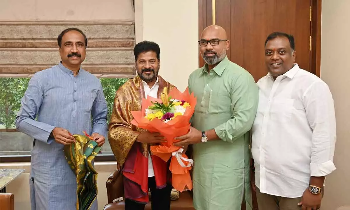 Nizamabad MP Dharmapuri Arvind and Jagtial MLA Dr. Sanjay Kumar Meet CM Revanth Reddy