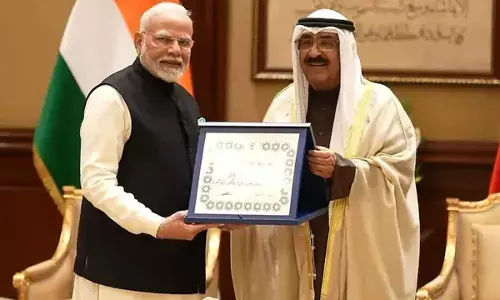 Kuwait bestows its highest honour The Order of Mubarak Al Kabeer to PM Modi