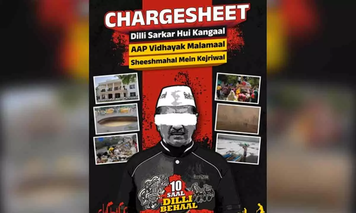 Delhi BJP releases chargesheet against Kejriwal, AAP govt