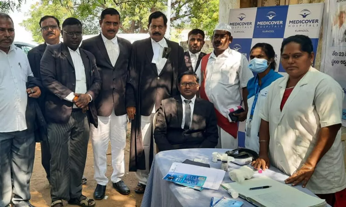 Free Medical Camp Organized by Alampur Advocate Bar Association