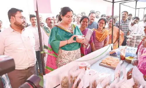 Women SHG members trained in handicrafts, manufacturing