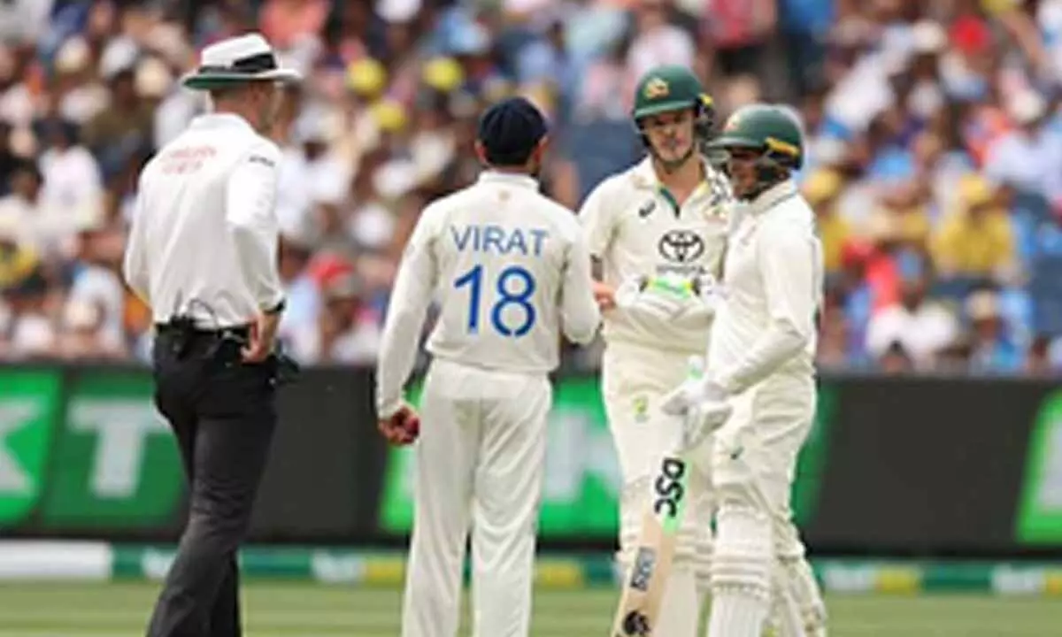 4th Test: Kohli reprimanded for shoulder bump with Konstas