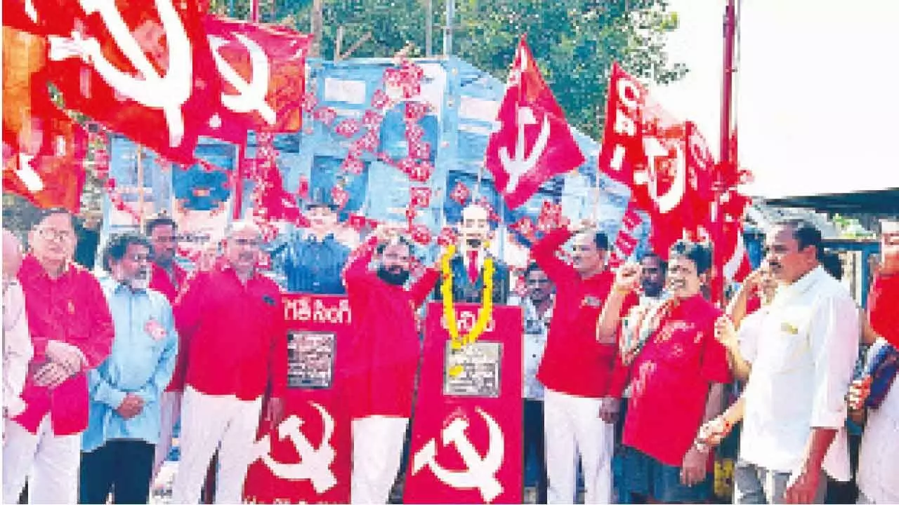 CPI Centenary Celebrations: Flag hoisting held at 32 locations in EG dist