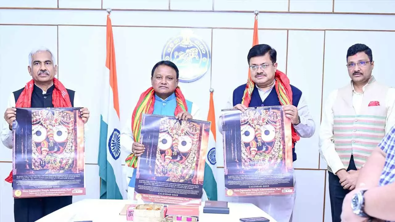 CM Majhi  releases Lord Jagannath’s calendars