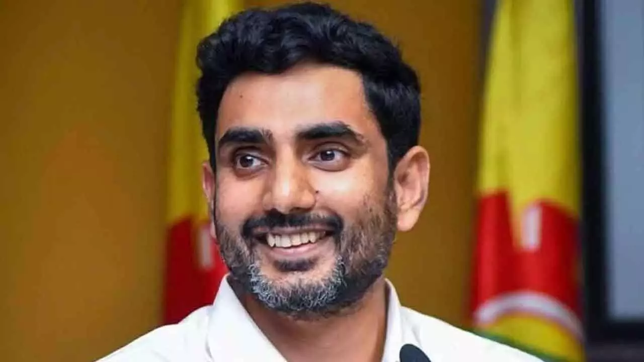 AP minister Lokesh assists a woman to return from Kuwait