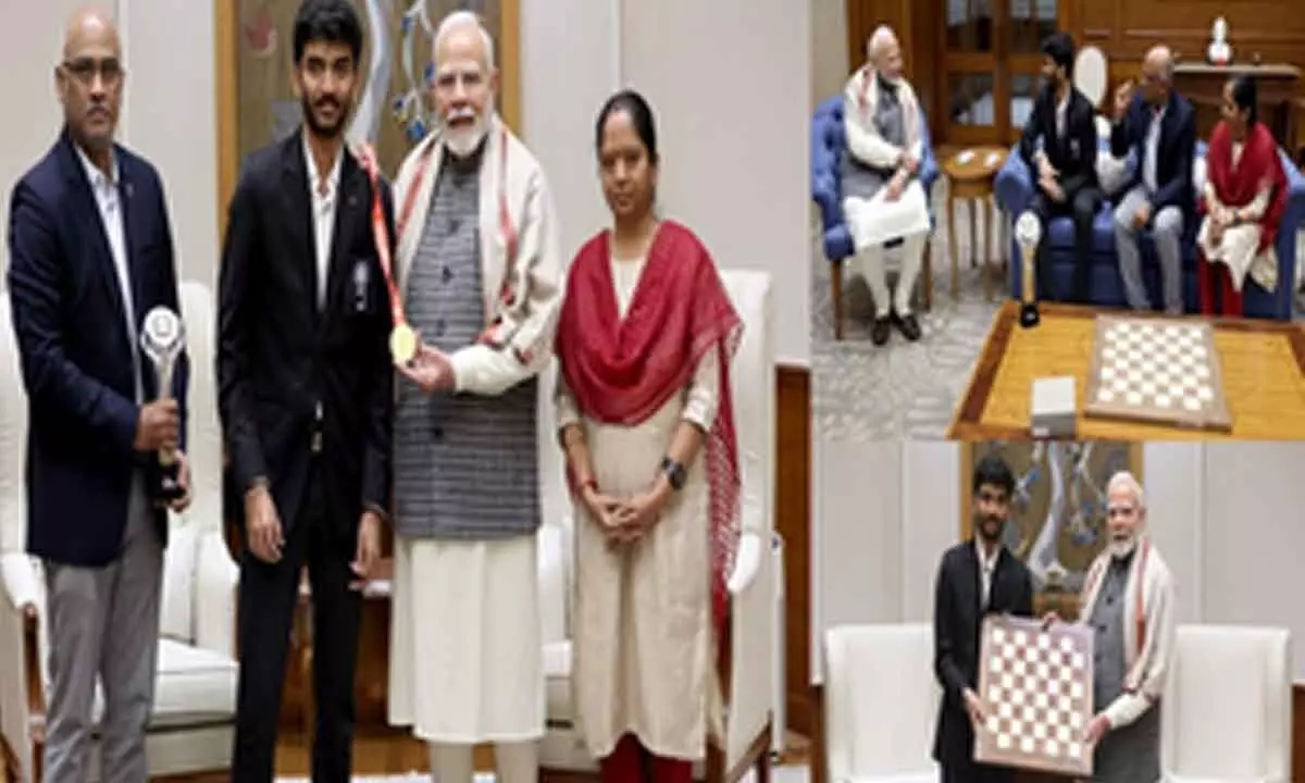 PM Modi meets World Chess Champion D. Gukesh, calls him Indias pride