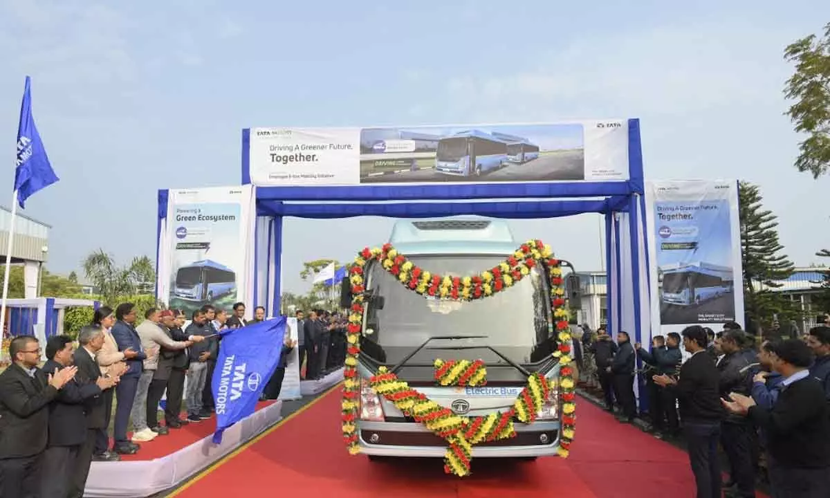 Tata Motors flags off electric buses for workforce transportation in Pantnagar; reiterates its commitment towards carbon neutrality