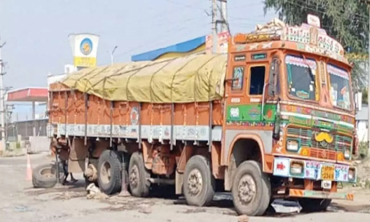 Overloaded vehicles leave key road in shambles