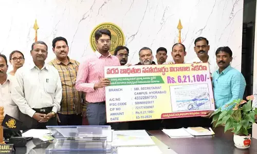 Wanaparthy: Students collect Rs 6.21L for flood victims