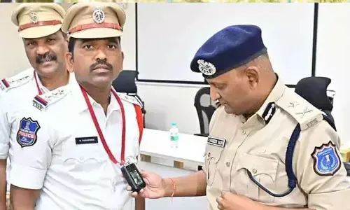 Rachakonda CP distributes 50 body cameras to traffic officials