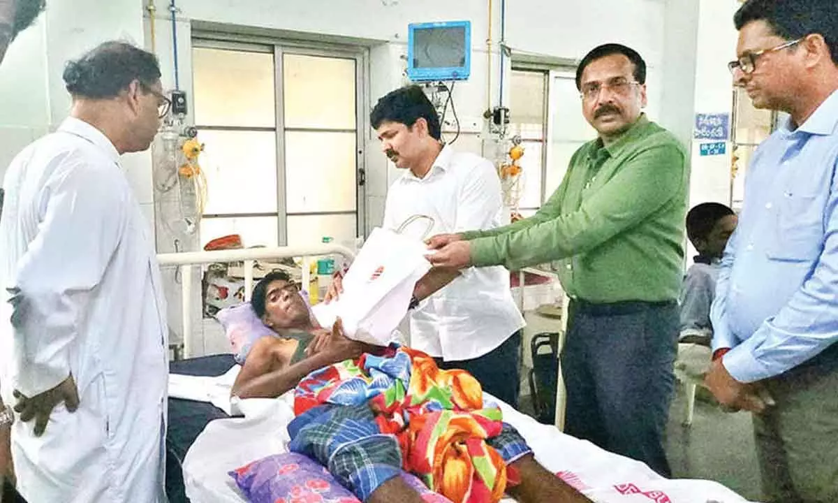 Tirupati MP distributes fruits to patients at Ruia Hospital