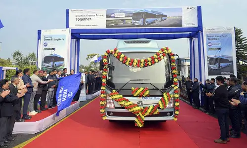Tata electric buses for worker commute in Pantnagar