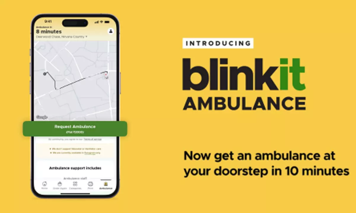 Blinkit Launches 10-Minute Ambulance Service; Starts with Gurugram