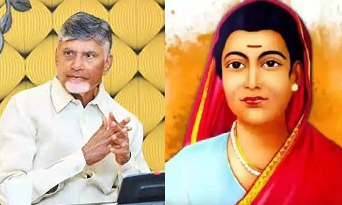 CM Chandrababu and Minister Nara Lokesh pays tribute to Savitribai Phule on birth anniversary