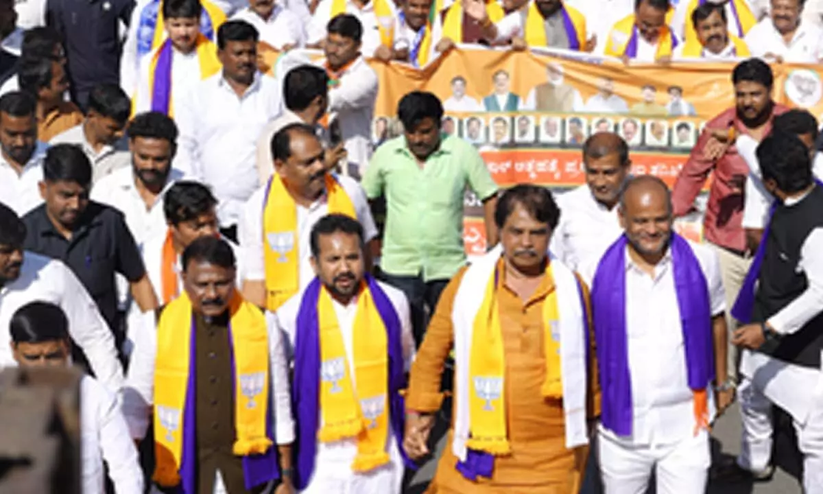 K’taka BJP protests, vows to fight until justice is delivered in contractor’s suicide case