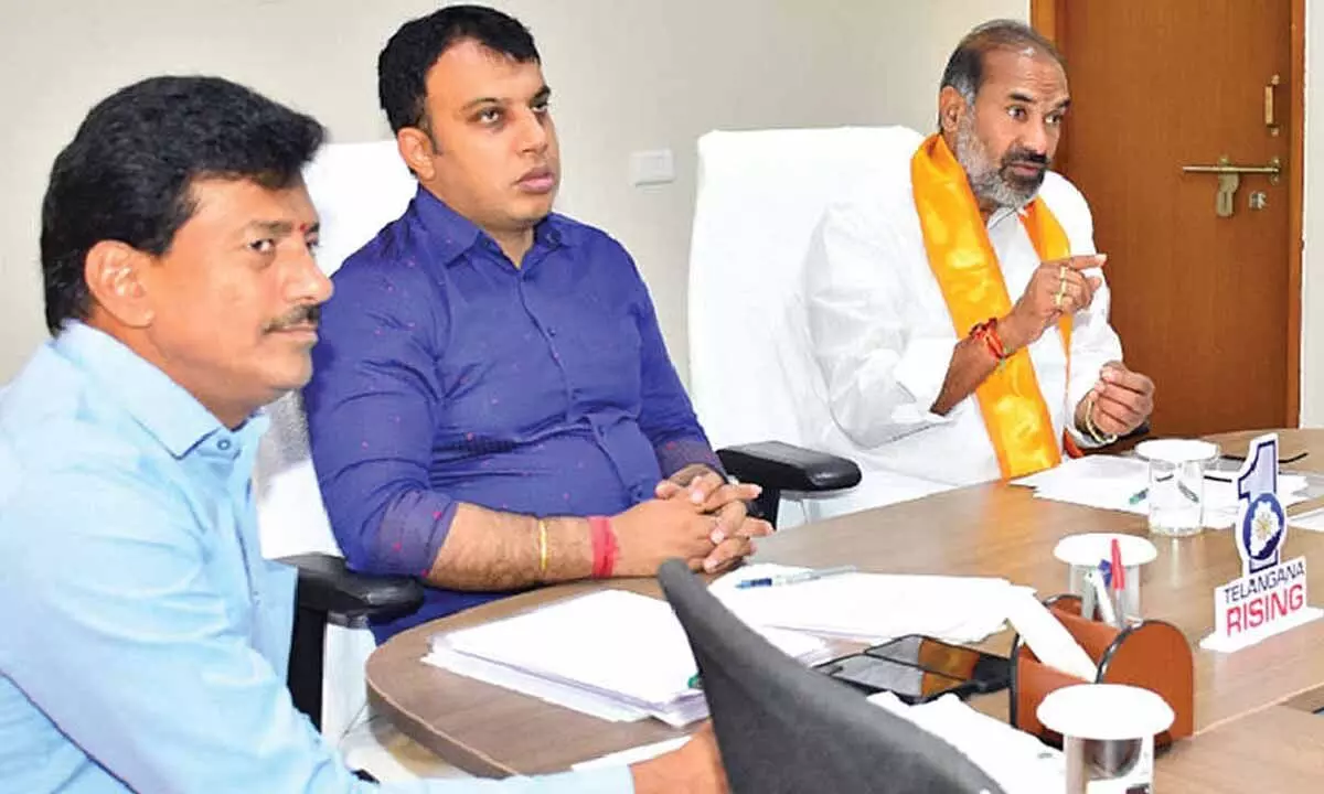 Govt Whip reviews Vemulawada temple development works