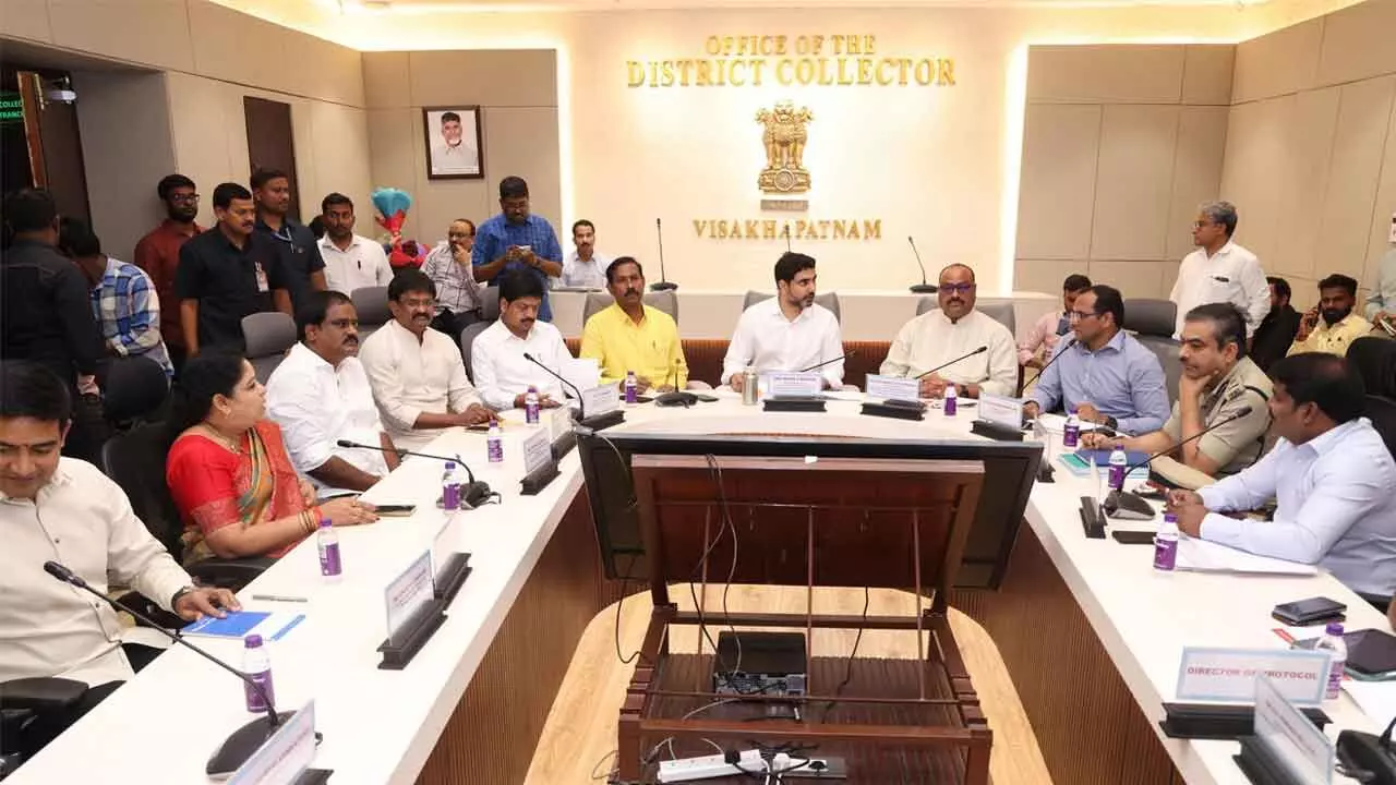 Ahead of PMs visit to Vizag, HRD Minister holds a review meeting with officials, MLAs