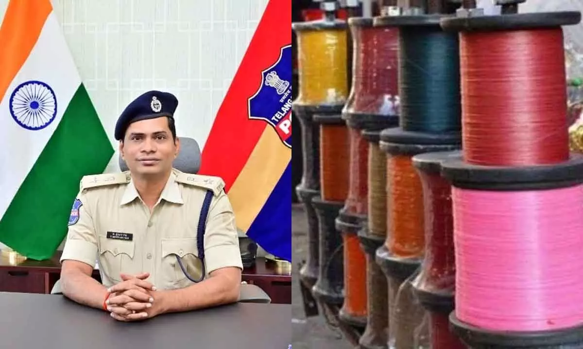 Jogulamba Gadwal Police Enforce Strict Ban on Chinese Manja Ahead of Sankranti.