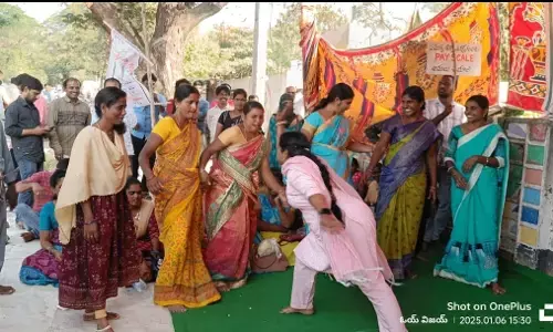 Samagra Shiksha Employees Indefinite Strike Enters 28th Day with Unique Protests.