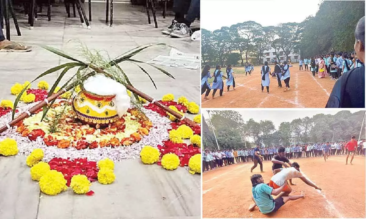 Loyola College celebrates Ethnic Day, Sankranti Sambaralu