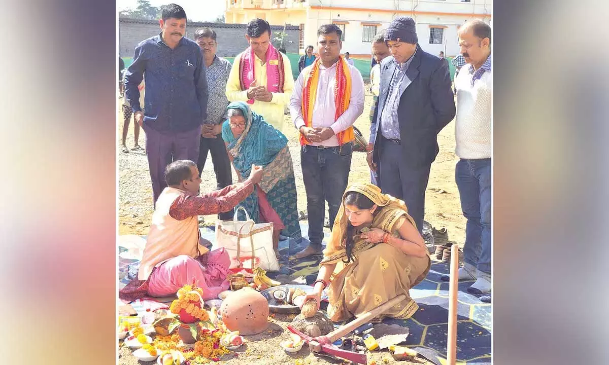 JSW lays stone for Kalyan Mandap