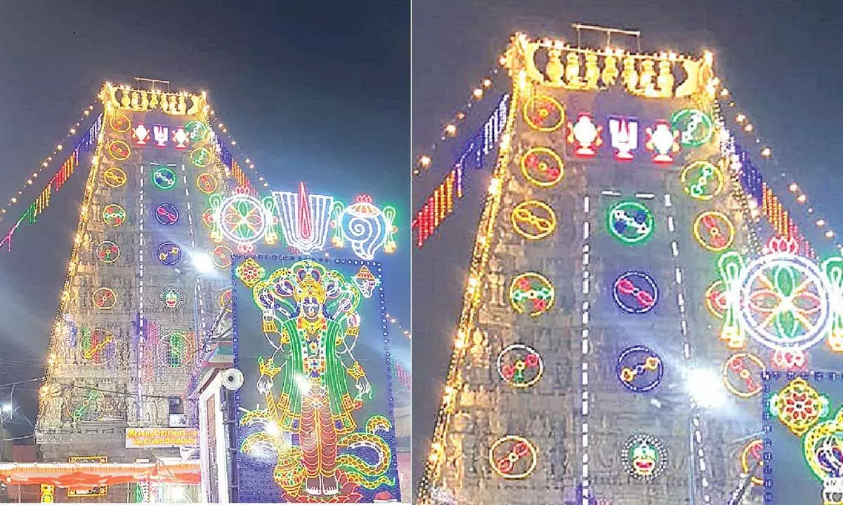 Talpagiri temple decked up for Ekadasi