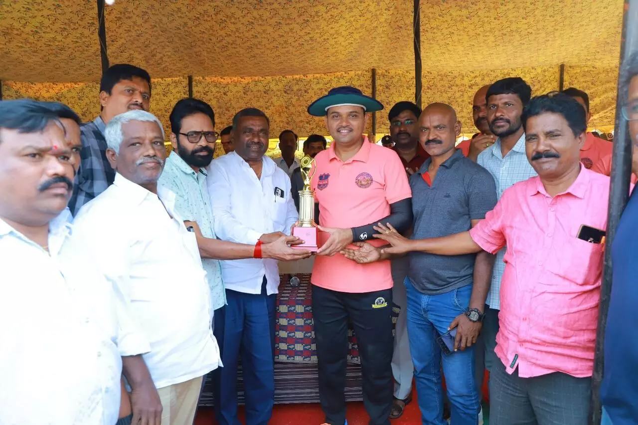 Friendly Cricket Match Between Police and Media Held in Nagarkurnool