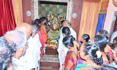 MLA Couple Attends Oath-Taking Ceremony of New Governing Body at Shri Shri Jamulamma Parashurama temple in Jammi chedu.