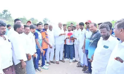 MLA Bandla Krishna Mohan Reddy Inaugurates NPL Season-4 Cricket Tournament in Netivanipalli