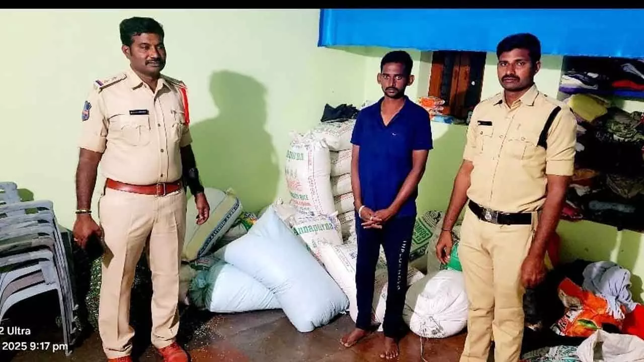 31 Bags of Illegal Ration Rice Seized in Venkataapur