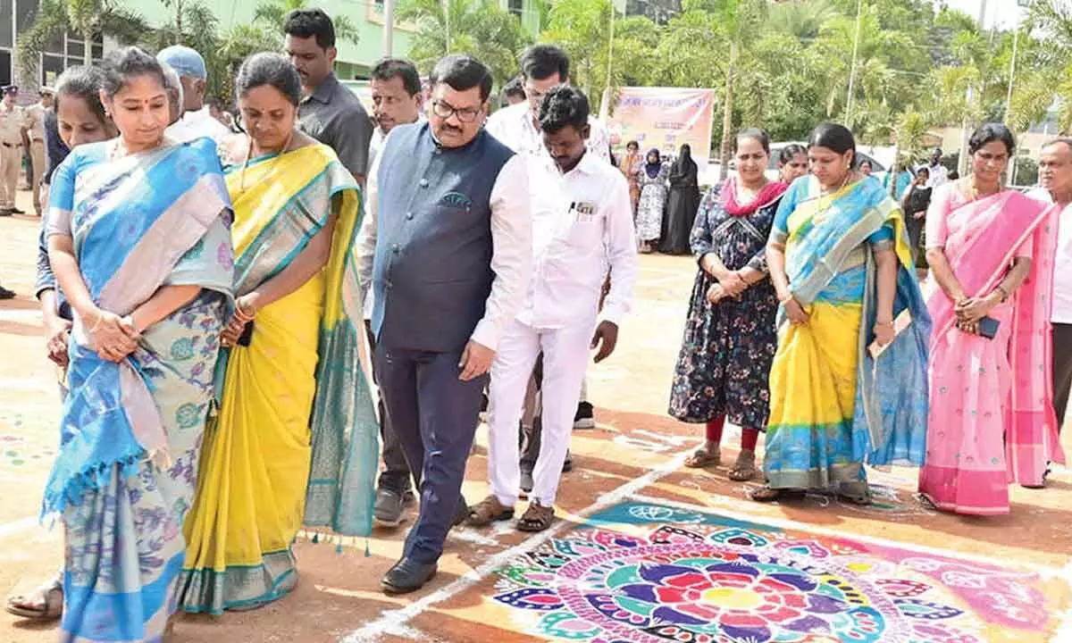 Rangoli competitions mark Sankranti Sambaralu