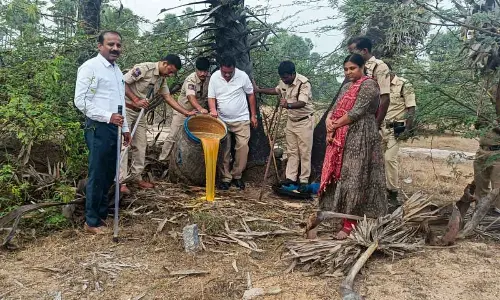 500 Liters of Jaggery Liquor Destroyed in Kalwakurthy