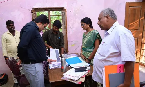 Collector Badavath Santosh Inspects Rythu Bharosa Beneficiary Details