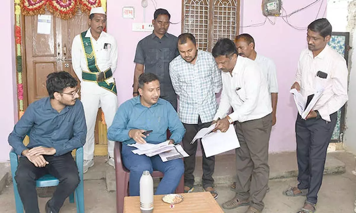 Collector inspects beneficiary identification process in villages