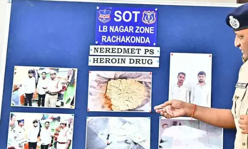 Rachakonda police arrests 2 drug peddlers, seize heroin worth Rs 23L